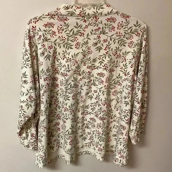 Woman Within Mock Turtleneck Holly Berry & Hunter Green‎ 2X  Pullover Blouse - Picture 2 of 11